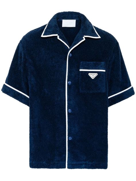 prada cotton bowling shirt.